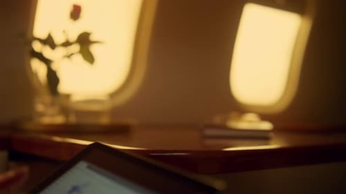 Executive Touch-Tablet-Bildschirm im Flugzeug