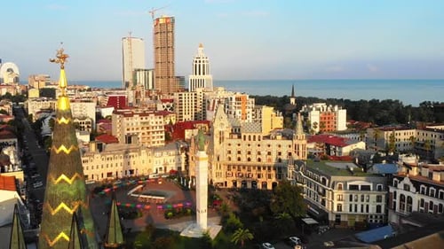 Plaza de la Libertad en Batumi, Georgia