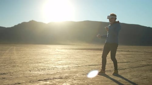 Man Using VR Headset
