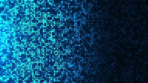 Big data abstract. Pixels and lines flowing