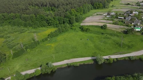 Rural Landscape, River Channels. Dense Forests. Landscape