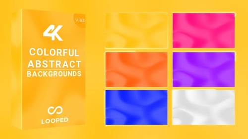 Vibrant Fluid Looping Abstract Backgrounds Pack