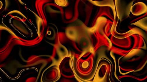 Abstract Red and Gold Fluid Glowing Liquid Wave Background
