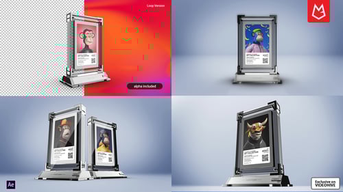 NFT Collection Promo | Glass Mockup