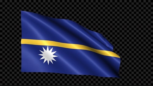 Nauru-Flagge weht im Wind