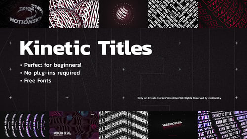 Modern Kinetic Typography Opener with Glitch and Abstract Effects
