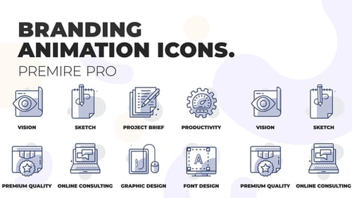 Animated Line Icons for Branding and Design Projects