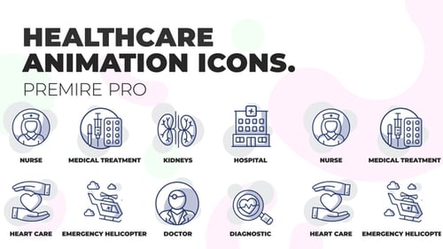 Animated Healthcare Line Icons Pack for Medical Explainer Videos
