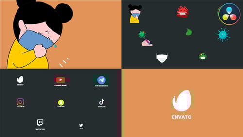 Animated Health and Social Media Icon Kit