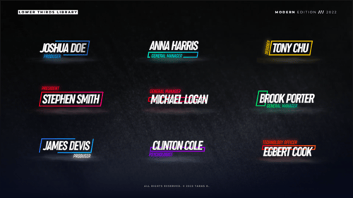 Lower Thirds Colorful | After Effects