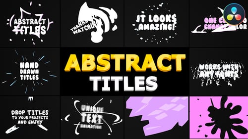 Abstract Cartoon Titles | DaVinci Resolve