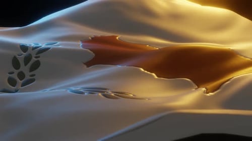 Realistic Waving Cyprus National Flag Animation