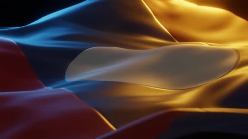 Laos - Stylized Flag