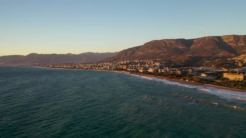 Epic Storm at Sea Filmed on a Drone in the Sunset