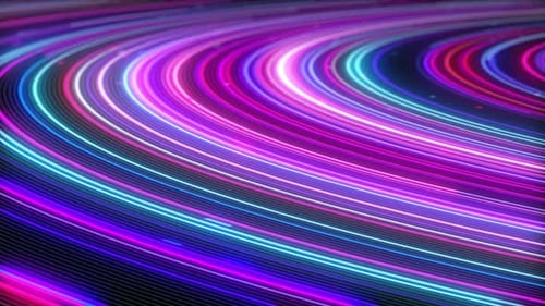Abstract loopable 3d animation background with ultraviolet laser sound track 4k