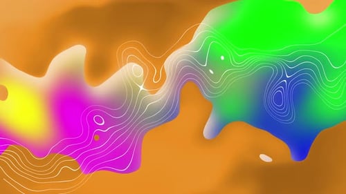 Dynamic Fluid Abstract Background with Contour Lines