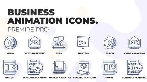 Animated Business Marketing Icons Pack