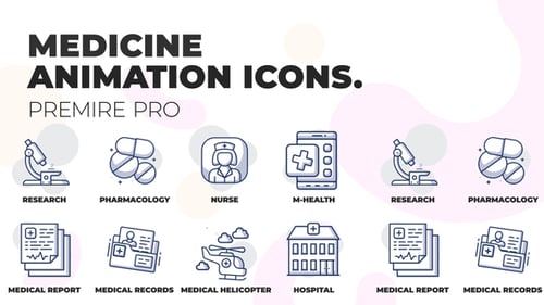 Animated Healthcare Line Icons Pack