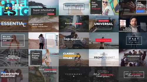 Modern Kinetic Typography Text Title Animation Pack