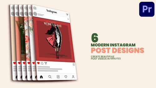 Modern Floral Instagram Posts and Stories for Women's Day