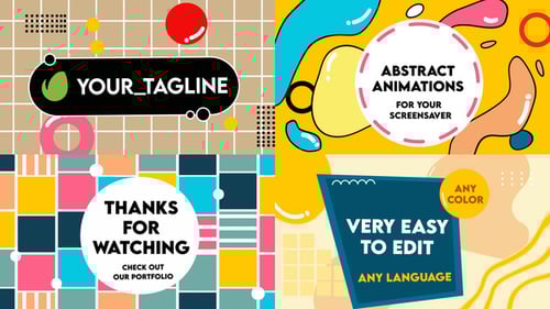 Vibrant Sales Promotion Graphics with Flat Geometric Animation