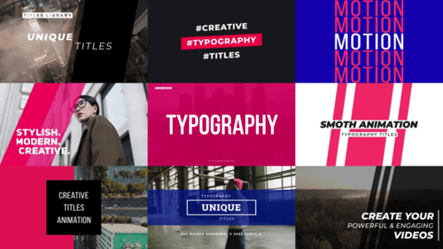 Dynamic Modern Typography Title Animation Pack