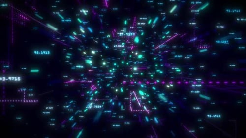 Structure néon de données numériques