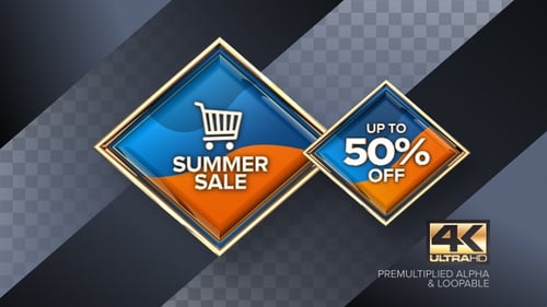 Animated 3D Diamond Sale and Discount Tag
