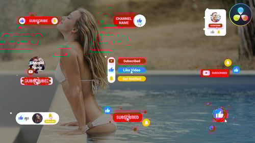 Liquid Youtube Buttons | DaVinci Resolve