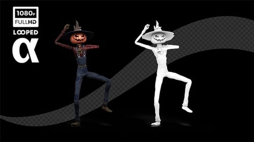Épouvantail d'Halloween - Danseuse style Gangnam