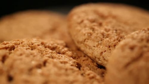 Appetizing Oatmeal Cookies, Healthy Diet Dessert Recipe, Fresh Sweet Bakery