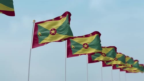 Grenada Flaggenreihe