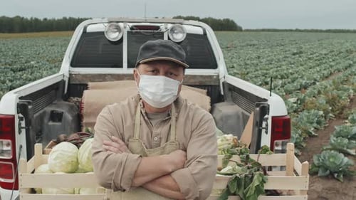 Confident Farm Owner In Mask