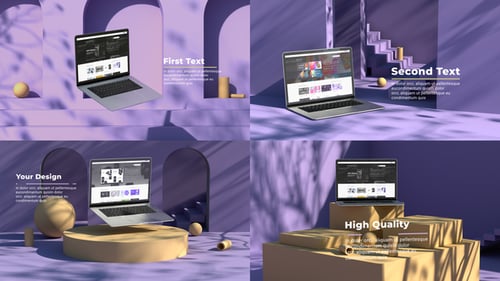 Dynamic 3D Website and App Promo with Stylized Environment