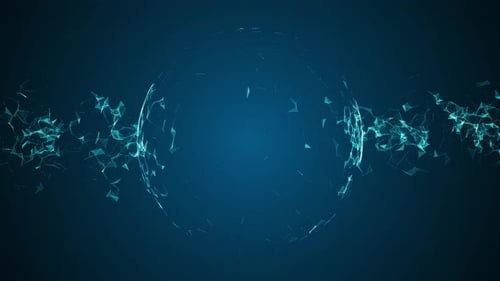 Futuristic Digital Plexus Sphere Loop Background