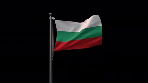 Realistic Bulgarian Flag Waving Animation