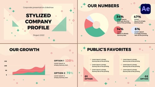 Modern Corporate Presentation with Animated Geometric Infographics