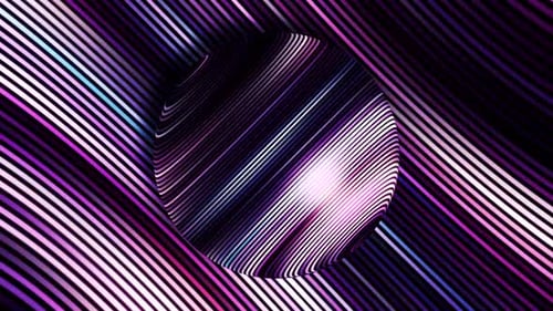 Abstract Planet in Outer Space in Pink Colors Seamless Loop