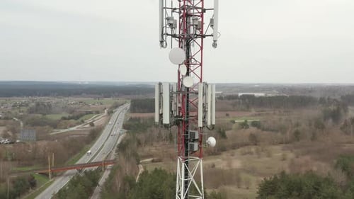Gsm Mobile Cellular Tower Transmitting Radio Frequencies