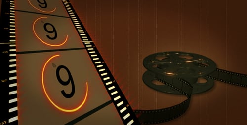 Classic Film Reel Countdown Animation