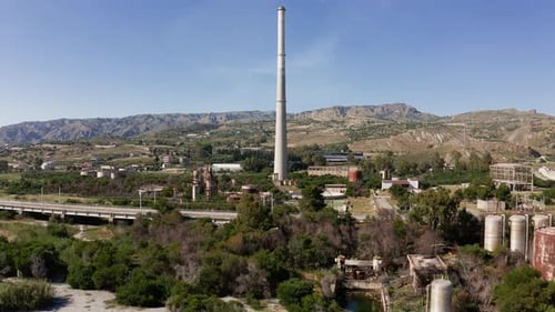 Old Abandoned Chemical Oil Refinery