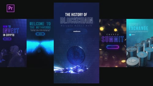 Futuristic Crypto Blockchain Social Media Stories Pack