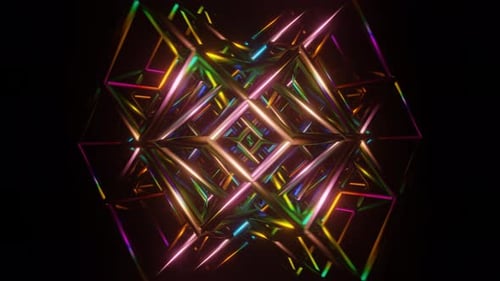 Abstract Multicolor Psychedelic Hypnotic VJ Loop