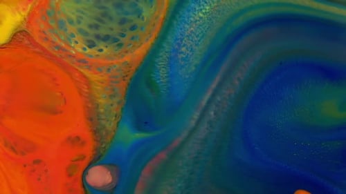 Vibrant Abstract Paint Swirls in Motion