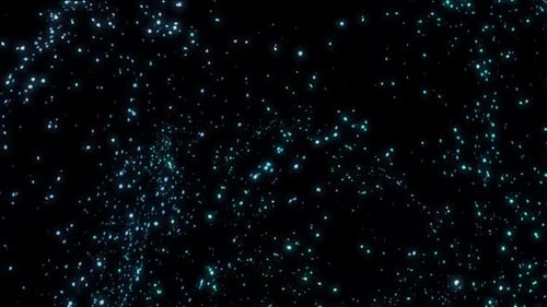 Abstract Glowing Blue Particles Background