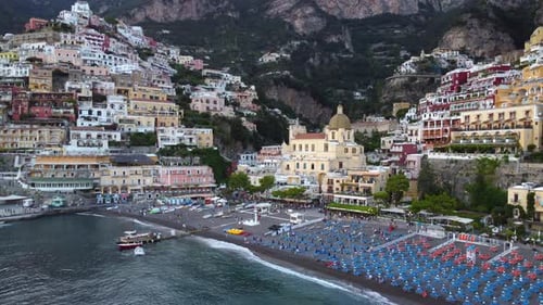 Positano Aerial View, Amalfi Coast Italy