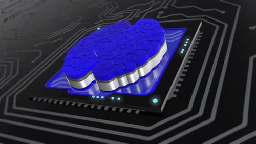 Digital Brain Artificial Intelligence Network Connection 3