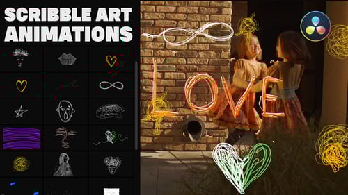 Scribble Art Animations for DaVinci Resolve