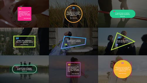 Modern Animated Quote Titles with Dynamic Shapes