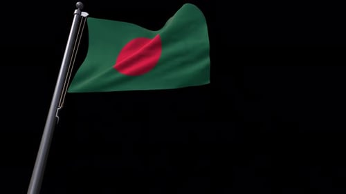 Realistic Waving Flag of Bangladesh Animation